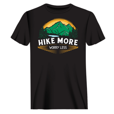 Hike More Worry Less T-Shirt for Men